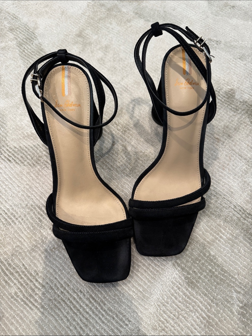 Sam Edelman Black Ankle-Strap Heeled Sandals - Women